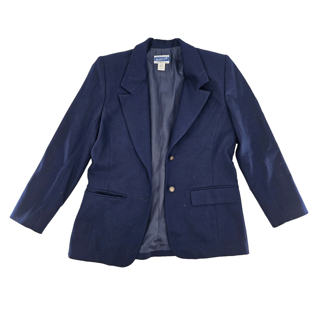 Vintage Pendleton Royal Blue Size 6 100% Wool Blazer. Made‎ in USA. Preppy Work